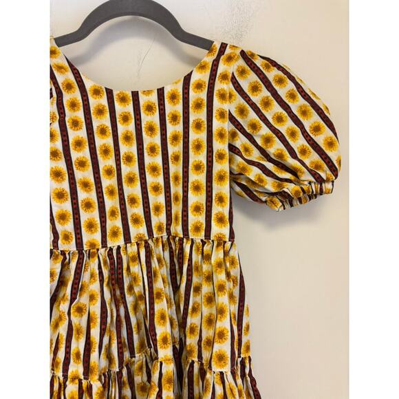 Sunflower Flowy Hippie Boho Twirl Dress Girl's Size 10 - Picture 2 of 3